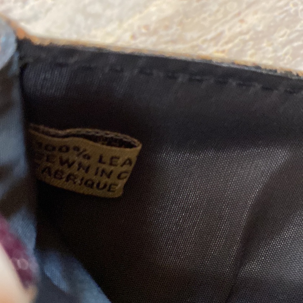 Patricia Nash Black and Brown Leather Wallet - Picture 8 of 12